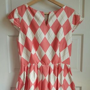 Pink Argyle Elizabeth McKay Dress w/Pockets